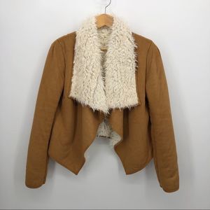 Brandy Melville shaggy fleece-lined modal jacket